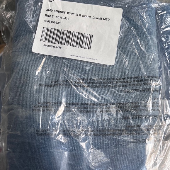 NWT AMO Audrey Wide-Leg Starlight Jeans size 31 - Picture 6 of 14